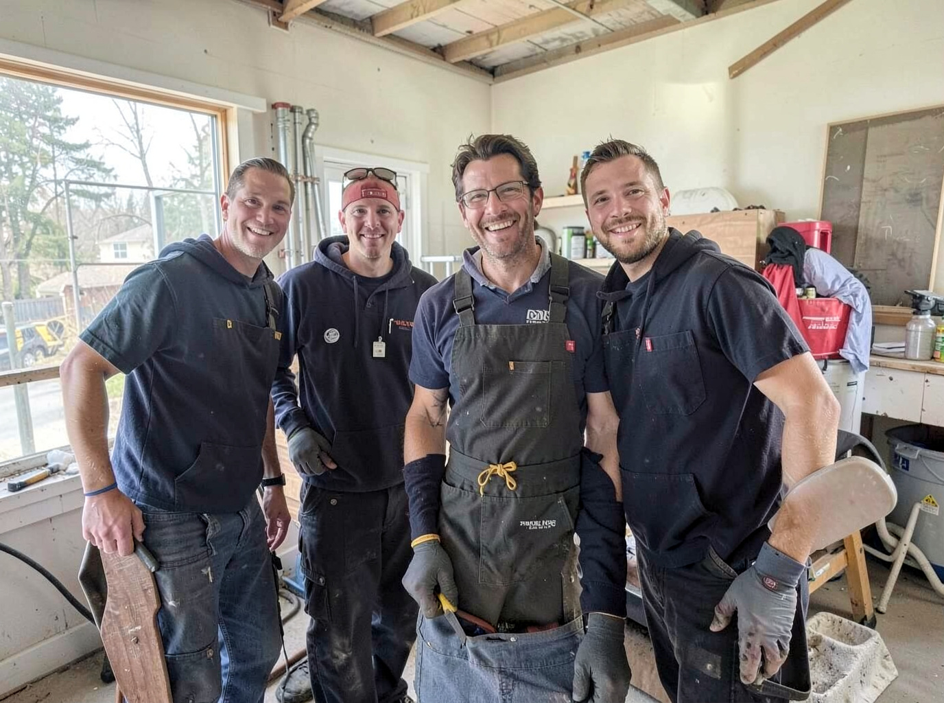 The Shoreline Roof & Leak Pros team at work in Shoreline